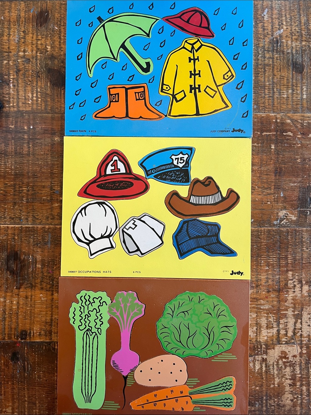 Vintage Set of 3 wooden puzzles